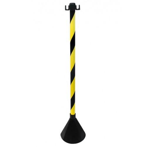 PEDESTAL PLASTICO ZEBRADO PT/AM -90 CM